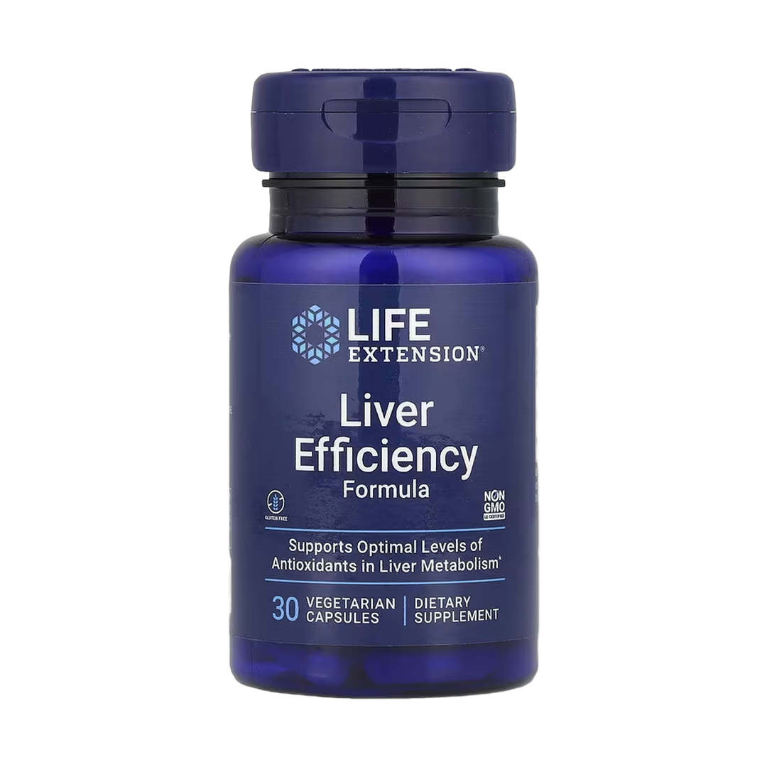 Life Extension, Liver Efficiency Formula, 30 Vegetarian Capsules front packaging view