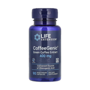 Life Extension, CoffeeGenic, Green Coffee Extract, 400 mg, 90 Vegetarian Capsules front packaging view