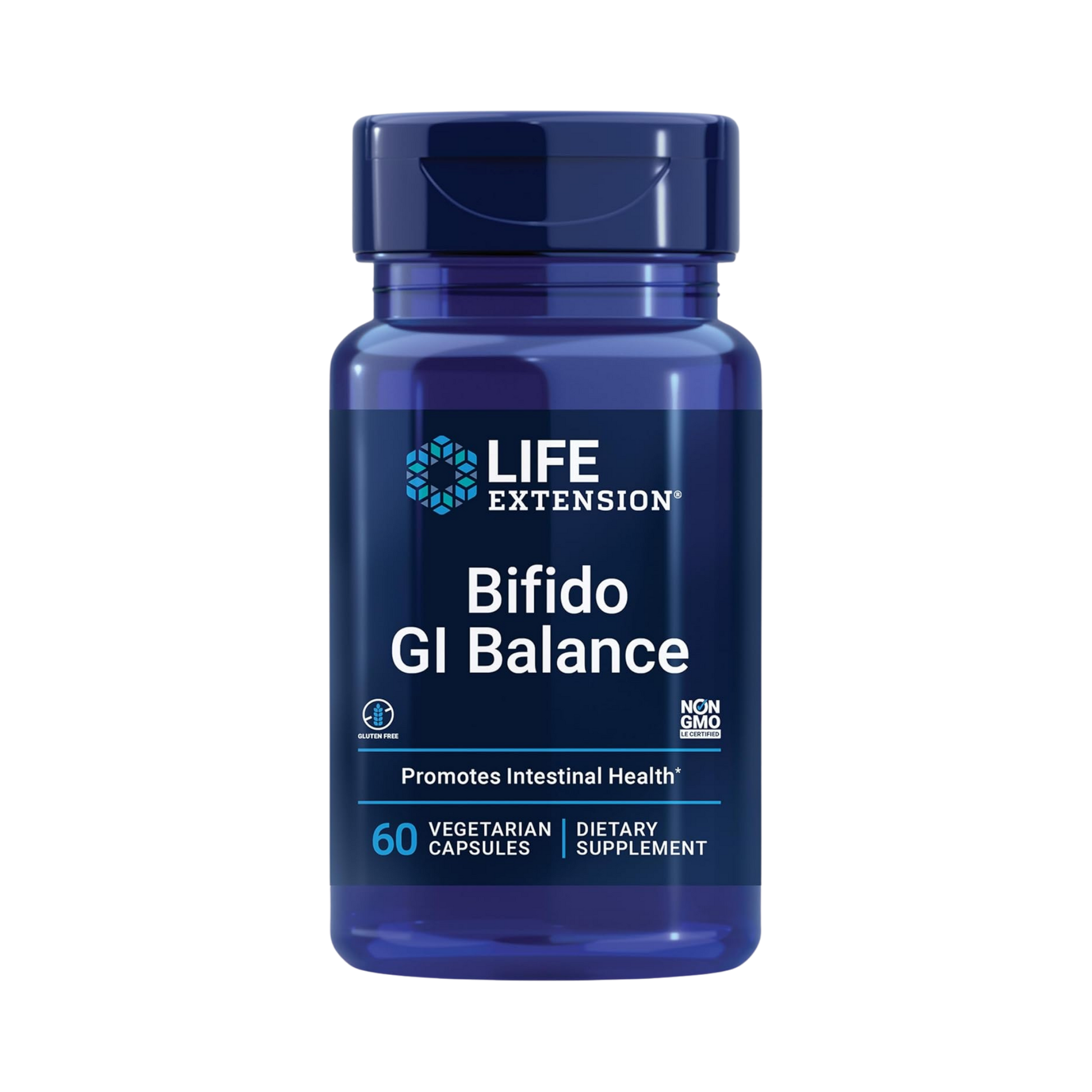 Life Extension Life Extention, Bifido GI Balance, 60 vegetarian Capsules front packaging view