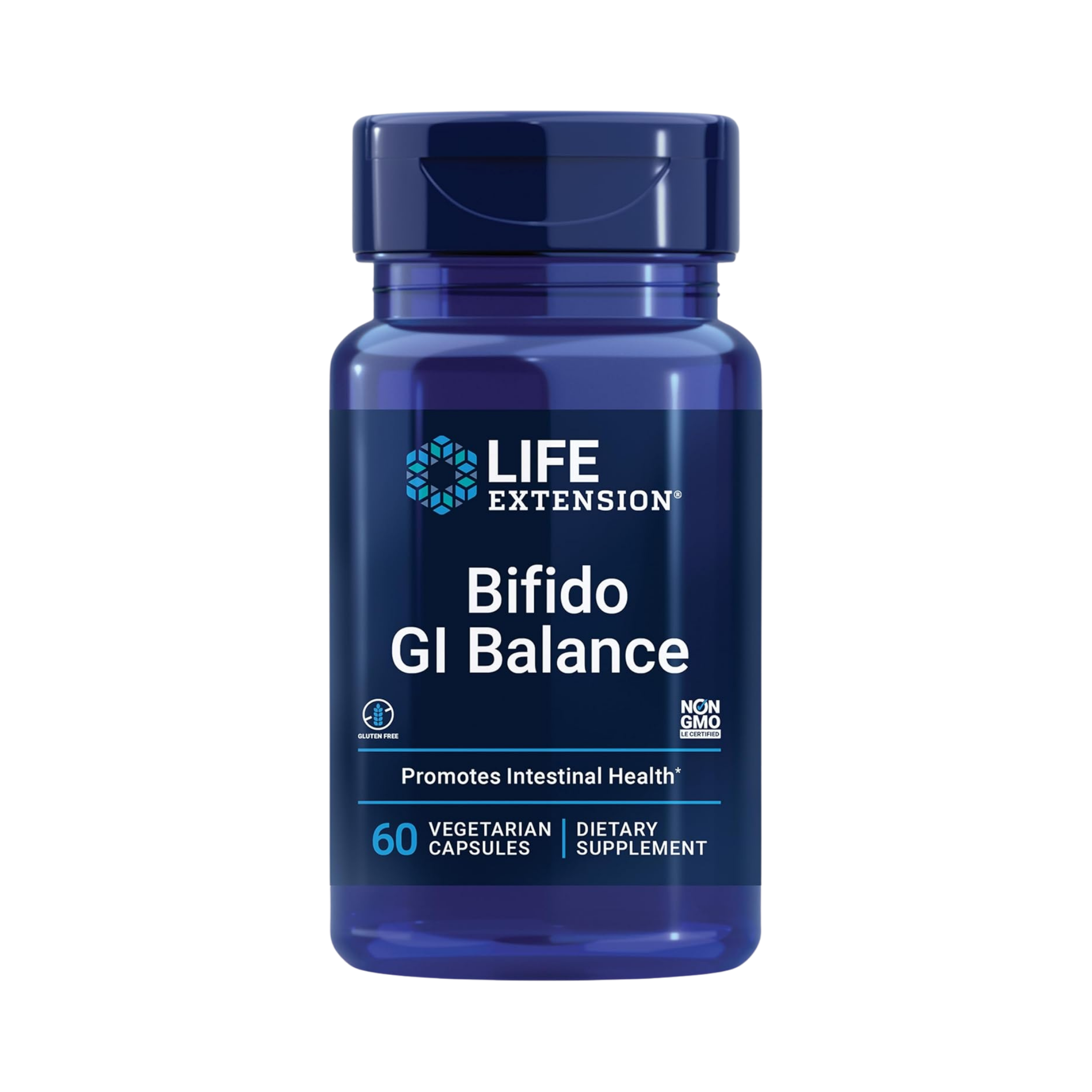 Life Extension Life Extention, Bifido GI Balance, 60 vegetarian Capsules front packaging view