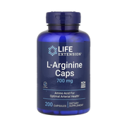 Life Extension, L-Arginine Caps, 700 mg, 200 Capsules front packaging view