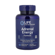 Life Extension, Adrenal Energy Formula, 60 Vegetarian Capsules front packaging view