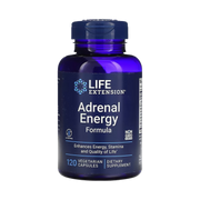 Life Extension, Adrenal Energy Formula, 120 Vegetarian Capsules front packaging view