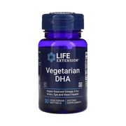 Life Extension, Vegetarian DHA, 30 Vegetarian Softgels front packaging view