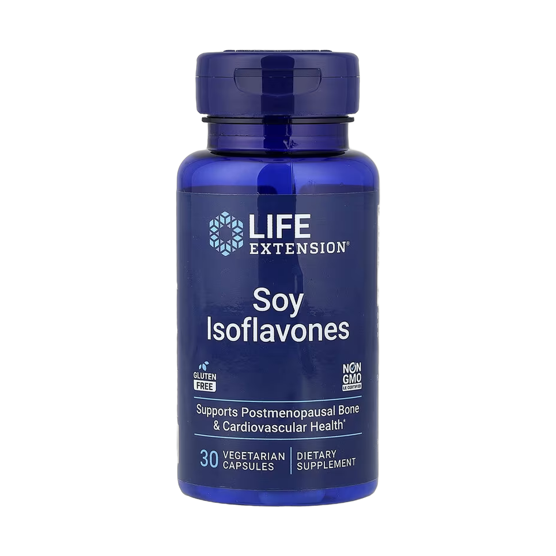 Life Extension, Soy Isoflavones, 30 Vegetarian Capsules front packaging view