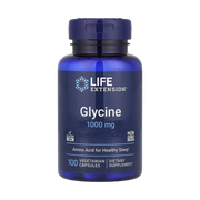Life Extension, Glycine, 1,000 mg, 100 Vegetarian Capsules front packaging view