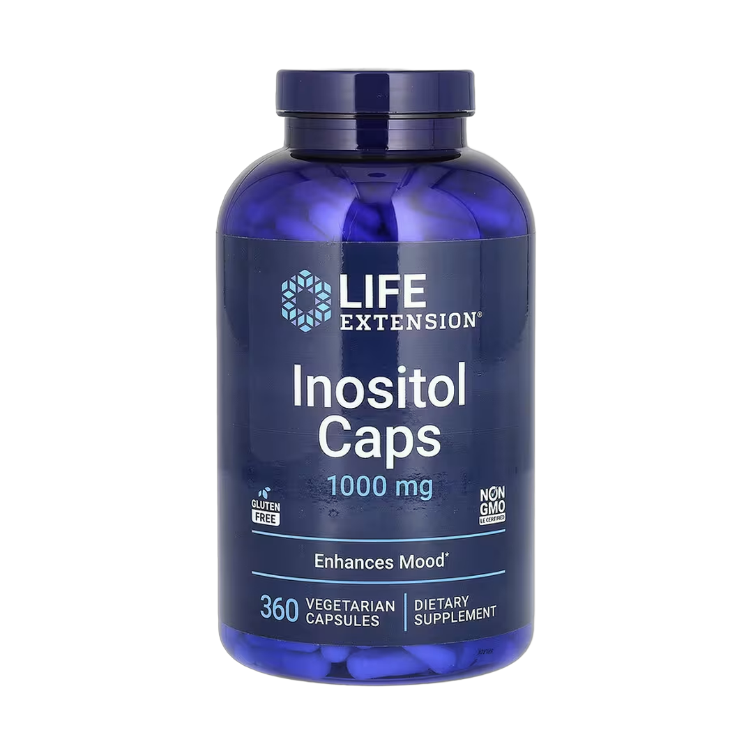 Life Extension, Inositol Caps, 1,000 mg, 360 Vegetarian Capsules front packaging view