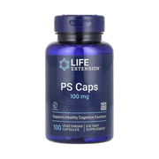 Life Extension, PS Caps, 100 mg, 100 Vegetarian Capsules front packaging view