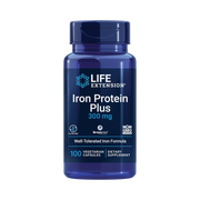Life Extension, Iron Protein Plus, IronAid, 300 mg, 100 Vegetarian Capsules front packaging view