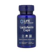 Life Extension, Lactoferrin Caps, 60 Vegetarian Capsules front packaging view