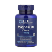 Life Extension, Magnesium (Citrate), 100 mg, 100 Vegetarian Capsules front packaging view