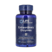 Life Extension, Extraordinary Enzymes, 60 Capsules front packaging view
