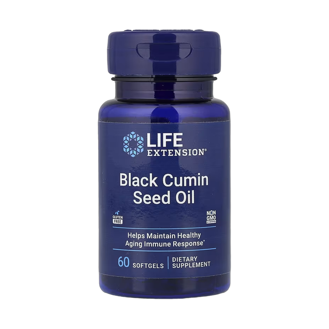 Life Extension, Black Cumin Seed Oil, 60 Softgels front packaging view