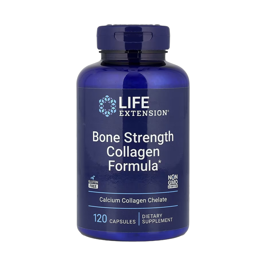 Life Extension, Bone Strength Collagen Formula, 120 Capsules front packaging view