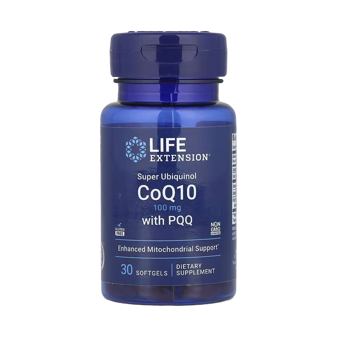 Life Extension, Super Ubiquinol CoQ10 with PQQ, 100 mg, 30 Softgels front packaging view