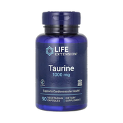 Life Extension, Taurine, 1,000 mg, 90 Vegetarian Capsules front packaging view