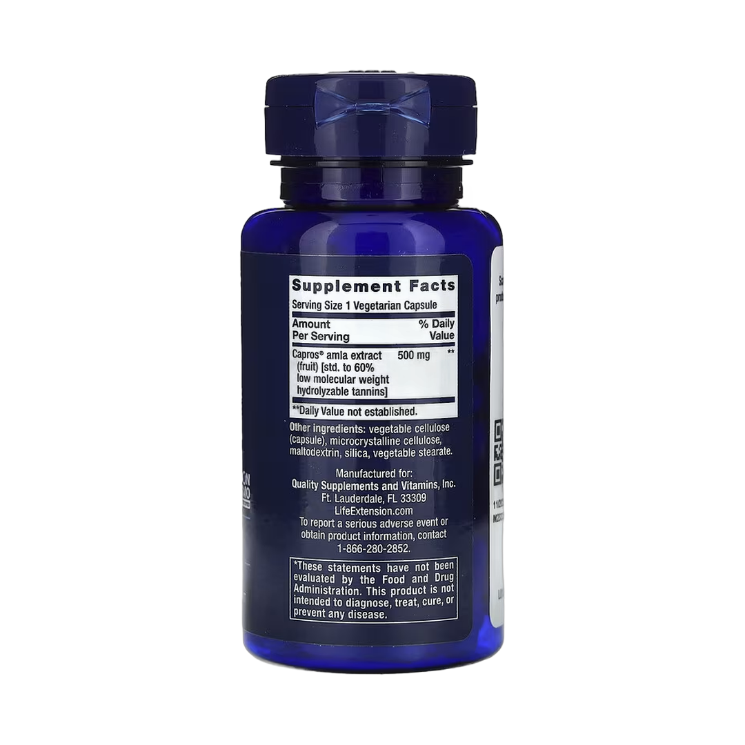 Life Extension, Advanced Lipid Control, 60 Vegetarian Capsules back packaging view