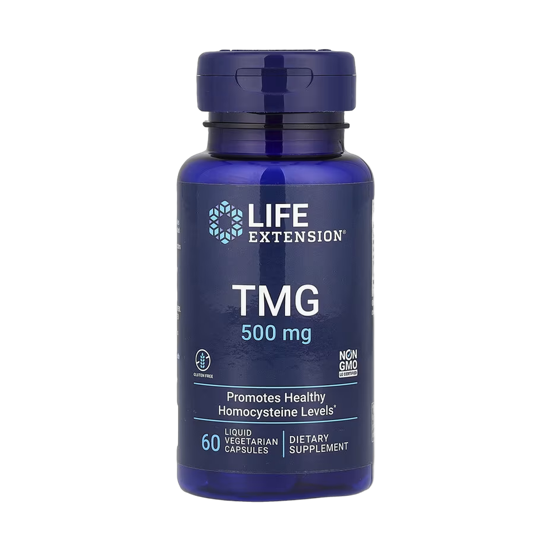 Life Extension, TMG, 500 mg, 60 Liquid Vegetarian Capsules front packaging view