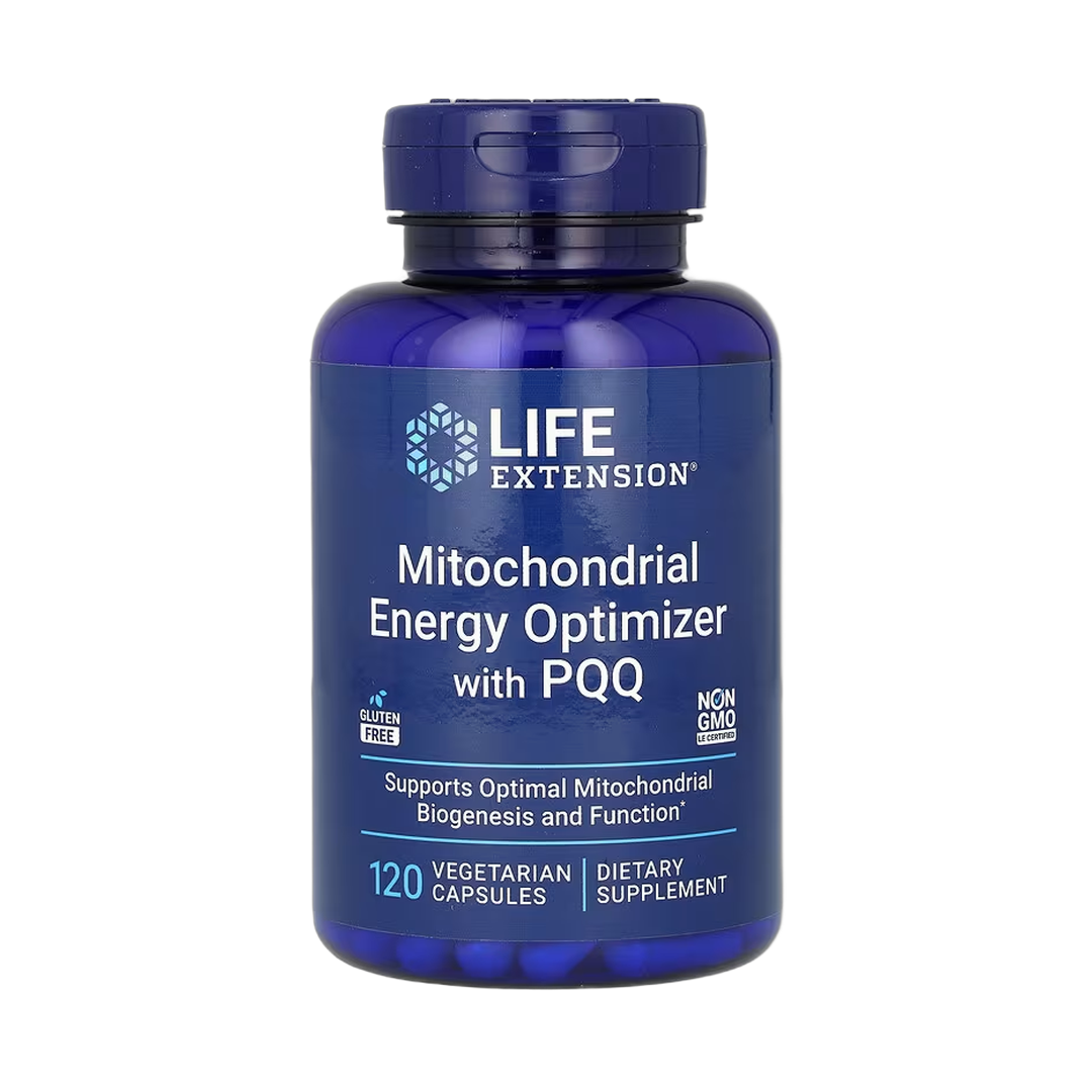 Life Extension, Mitochondrial Energy Optimizer with PQQ, 120 Vegetarian Capsules front packaging view