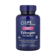 Life Extension, Women's Health, Estrogen for Women, 30 Vegetarian Tablets front packaging view