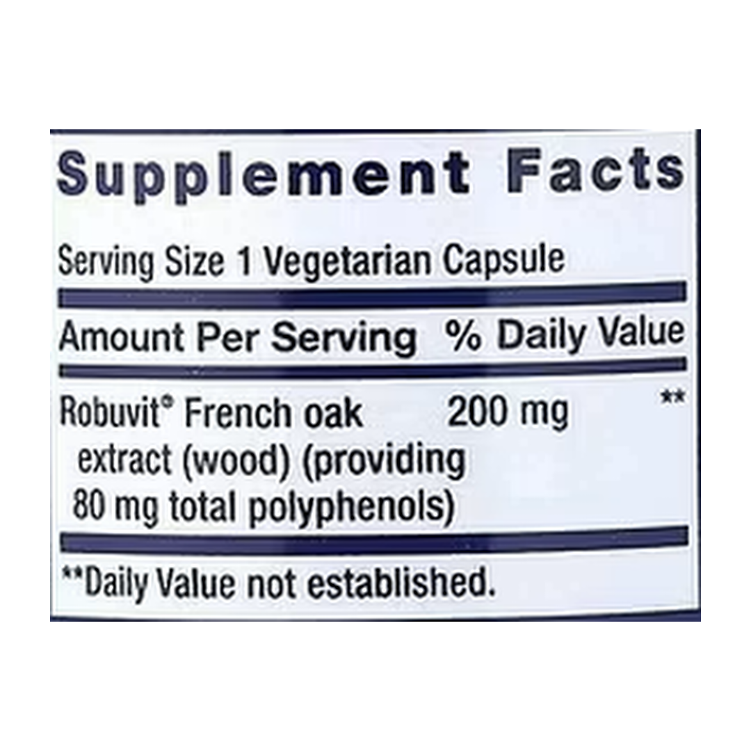 Life Extension, EnergyGain™, 30 Vegetarian Capsules supplement facts label showing ingredients, vitamins, minerals, and serving information