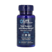 Life Extension, Tear Support with MaquiBright, Maqui Berry Extract, 60 mg, 30 Vegetarian Capsules front packaging view
