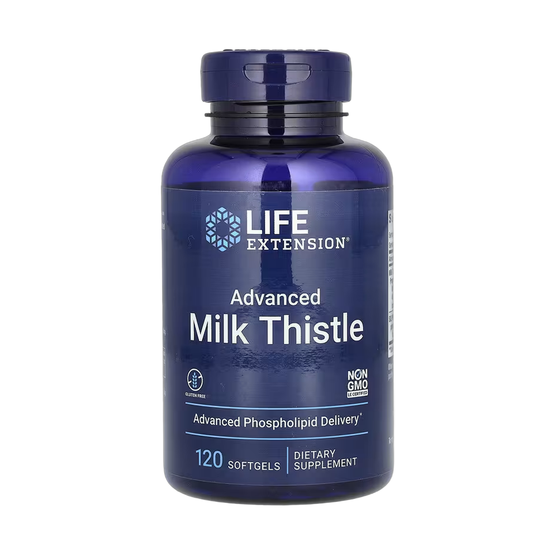 Life Extension, Advanced Milk Thistle, 120 Softgels front packaging view