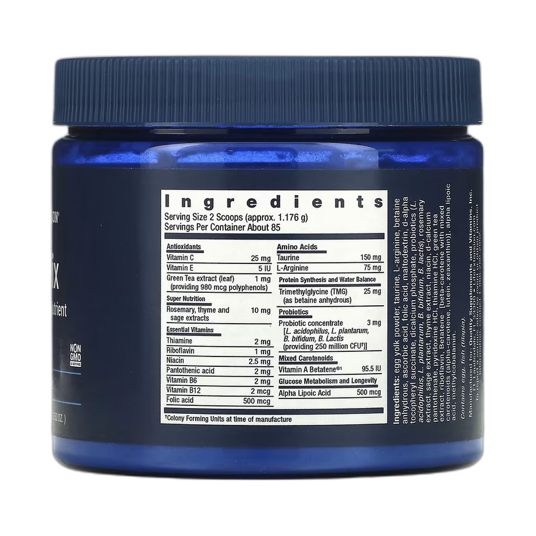 Life Extension, Cat Mix, 3.52 oz, 100 g back packaging view