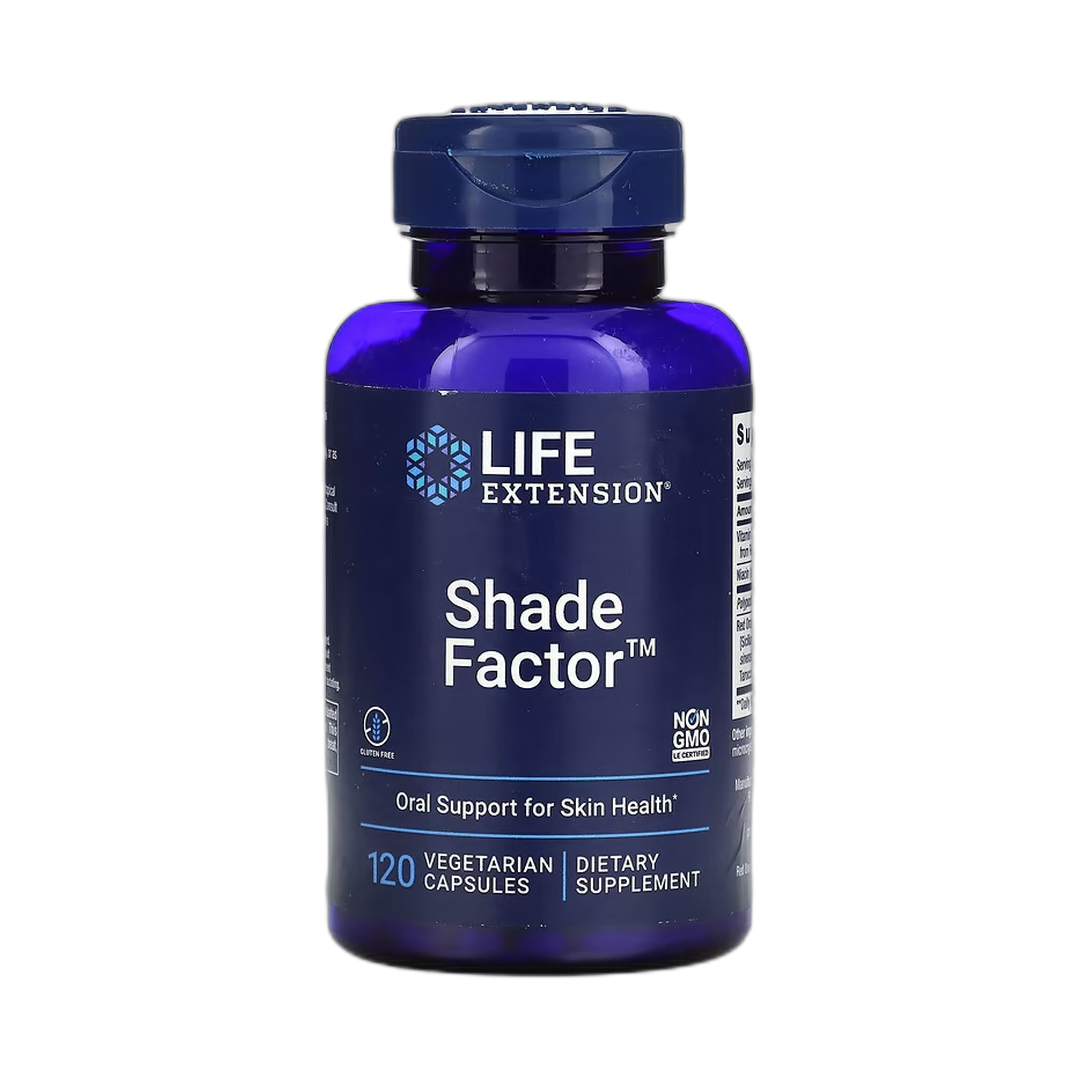 Life Extension, Shade Factor, 120 Vegetarian Capsules front packaging view