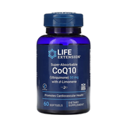 Life Extension, Super-Absorbable CoQ10 with d-Limonene, 50 mg, 60 Softgels front packaging view