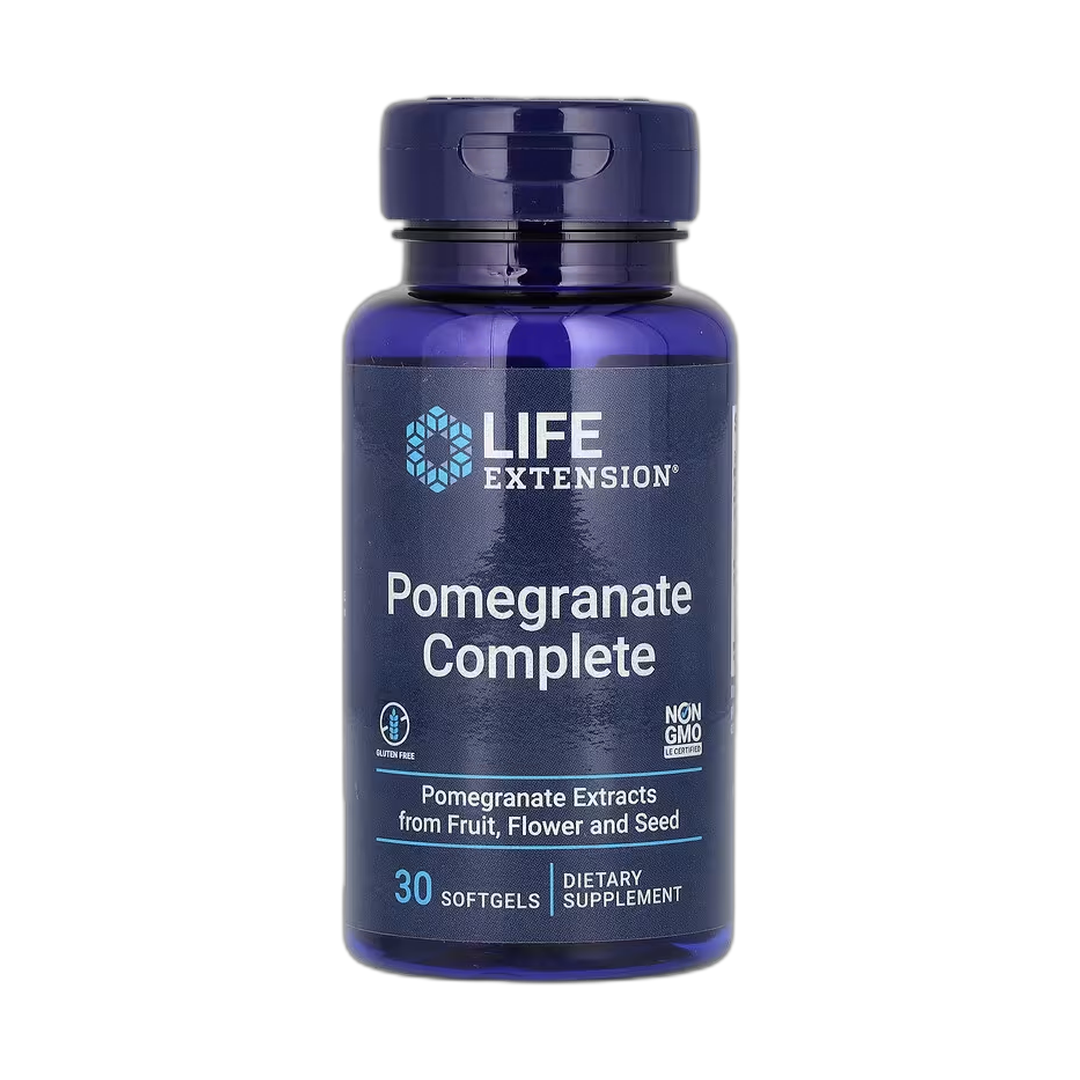 Life Extension, Pomegranate Complete, 30 Softgels front packaging view