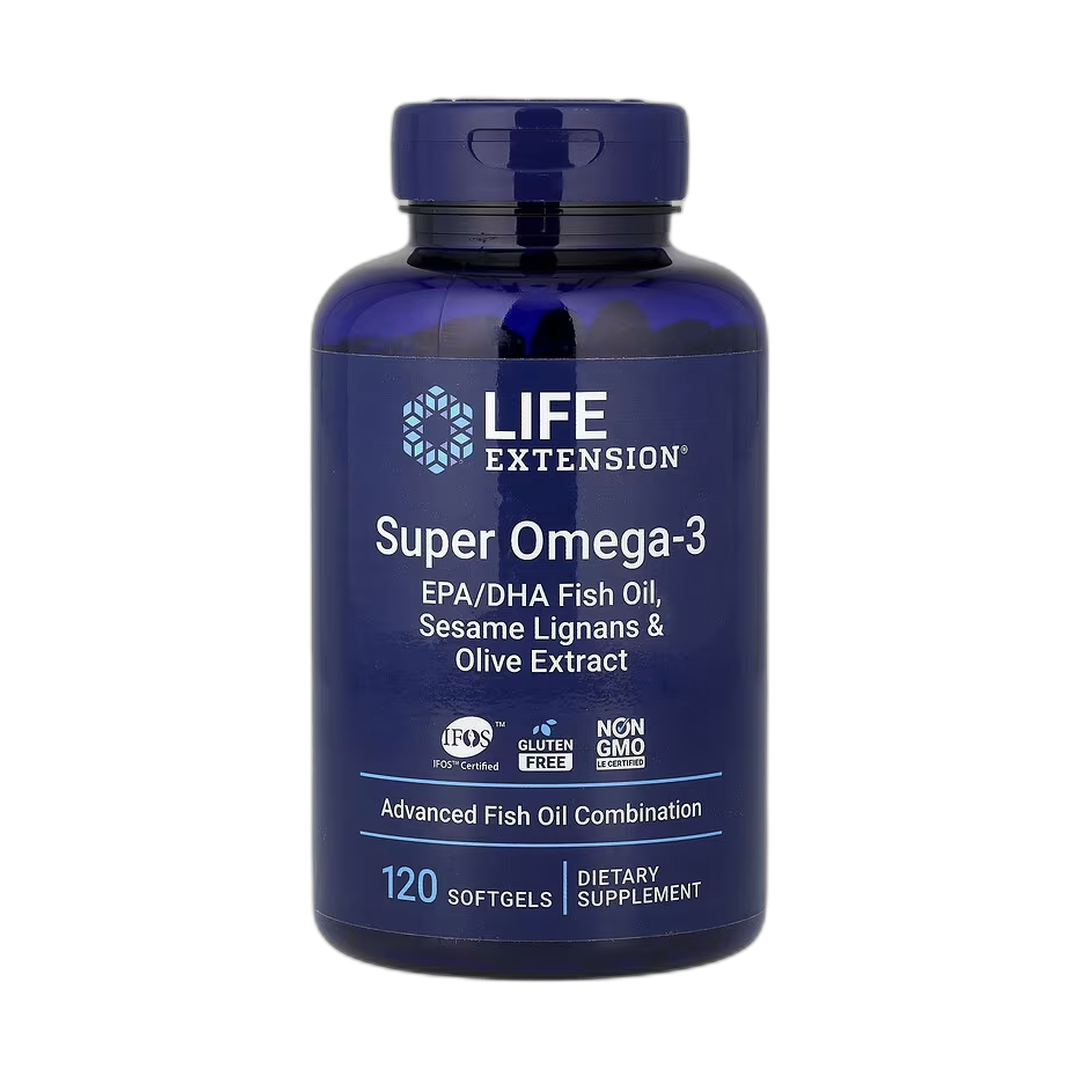 Life Extension, Super Omega-3, 120 Softgels front packaging view