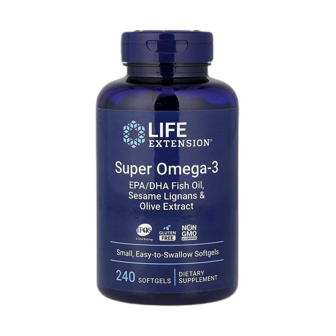 Life Extension, Super Omega-3, 240 Softgels front packaging view