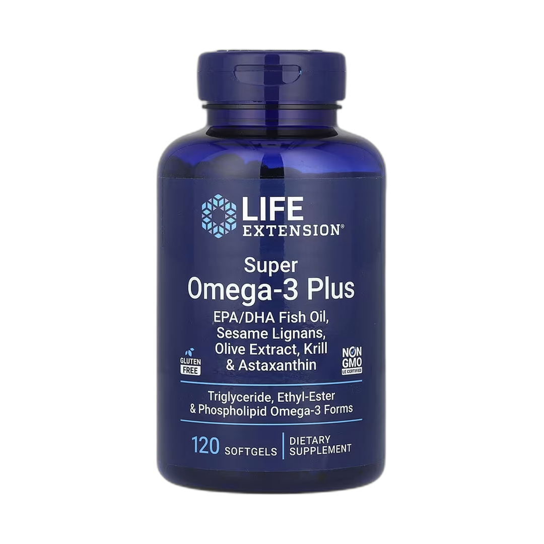 Life Extension, Super Omega-3 Plus, 120 Softgels front packaging view