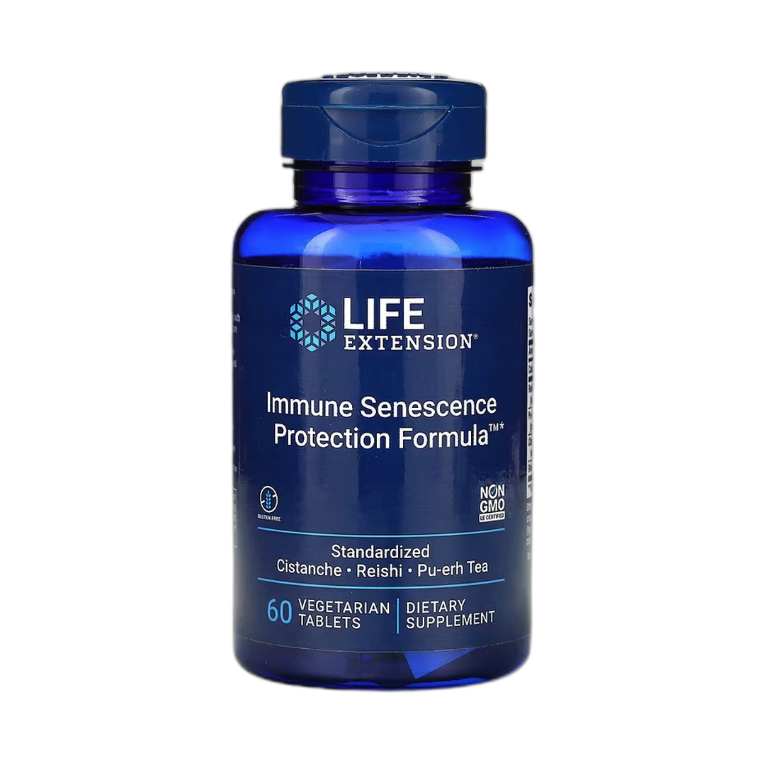 Life Extension, Immune Senescence Protection Formula, 60 Vegetarian Tablets front packaging view