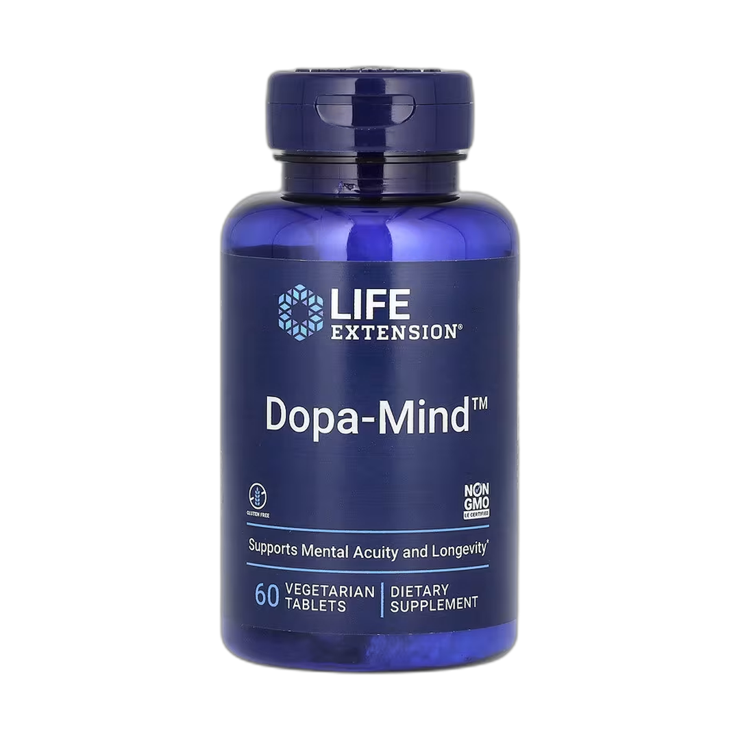 Life Extension, Dopa-Mind, 60 Vegetarian Tablets front packaging view