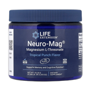 Life Extension, Neuro-Mag, Magnesium L-Threonate, Tropical Punch, 3.293 oz, 93.35 g front packaging view