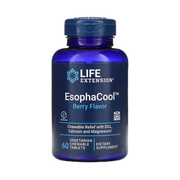 Life Extension, EsophaCool, Berry, 60 Vegetarian Chewable Tablets front packaging view