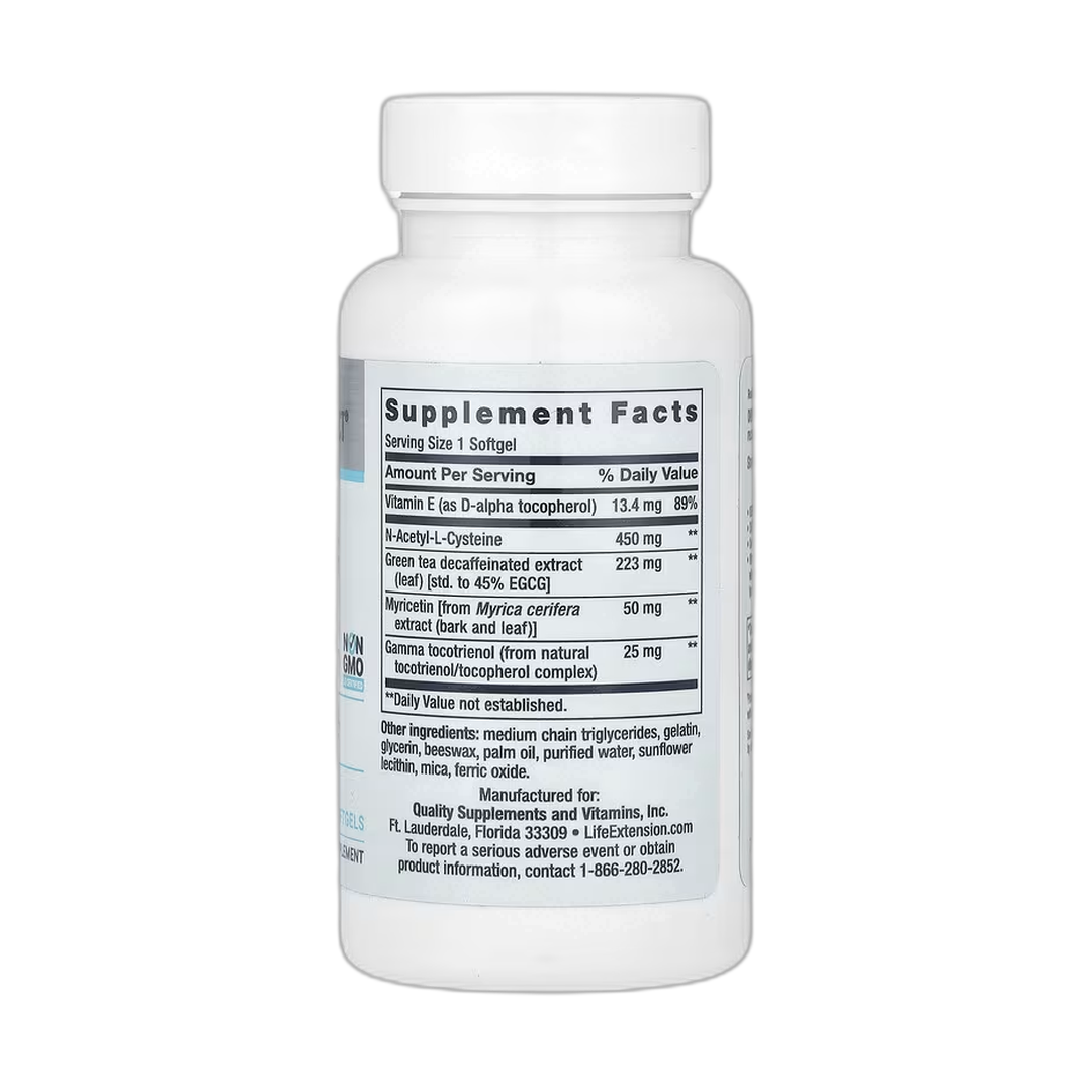 Life Extension, GEROPROTECT, Ageless Cell, 30 Softgels back packaging view