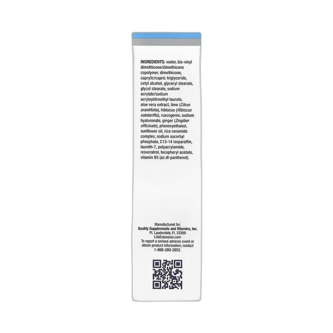 Life Extension, Skin Care Collection, Anti-Aging Serum, 1.75 fl oz, 50 ml back packaging view