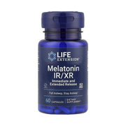 Life Extension, Melatonin IR/XR, 60 Capsules front packaging view