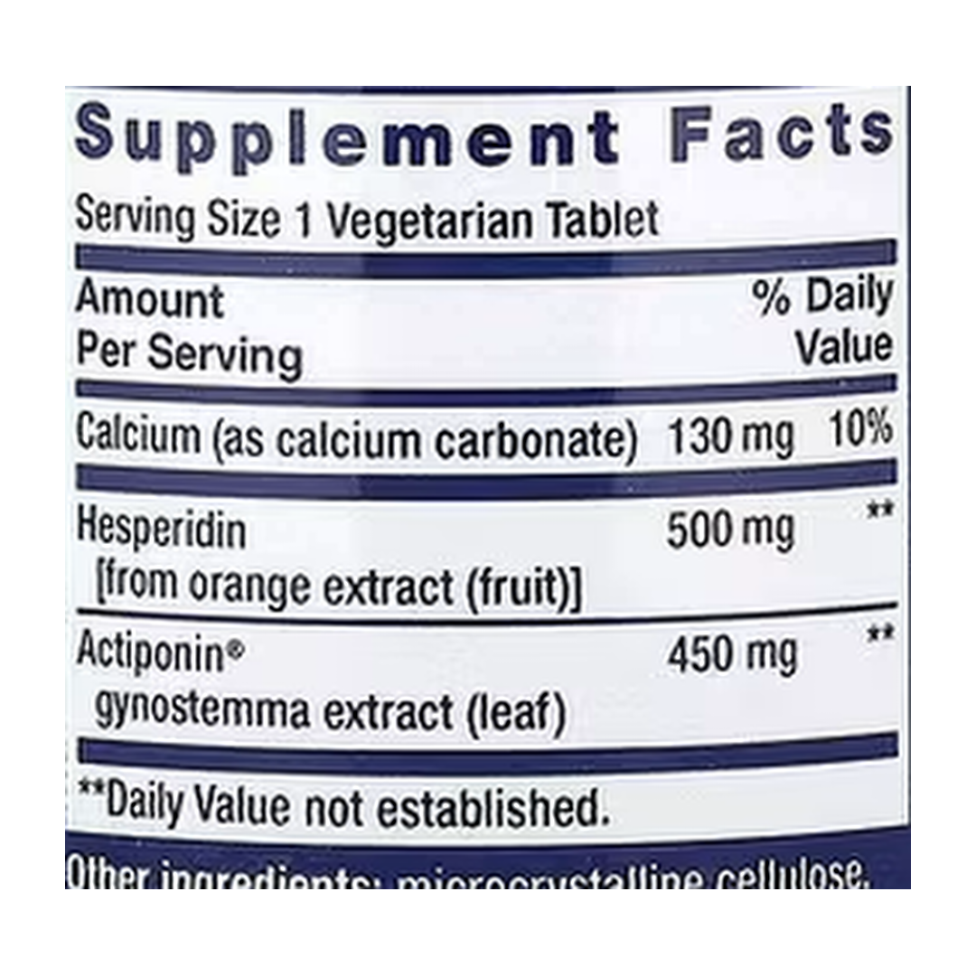 Life Extension, AMPK Metabolic Activator, 30 Vegetarian Tablets supplement facts label showing ingredients, vitamins, minerals, and serving information