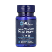 Life Extension, Male Vascular Sexual Support, 30 Vegetarian Capsules front packaging view