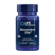 Life Extension, Resveratrol Elite, 30 Vegetarian Capsules front packaging view