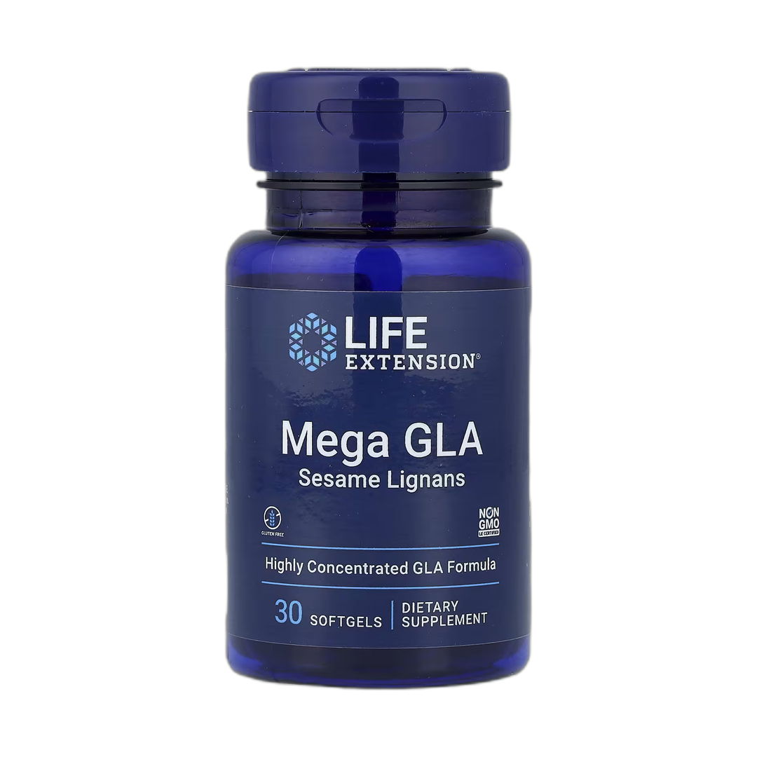 Life Extension, Mega GLA Sesame Lignans, 30 Softgels front packaging view
