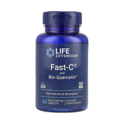 Life Extension, Fast-C and Bio-Quercetin, 60 Vegetarian Tablets front packaging view