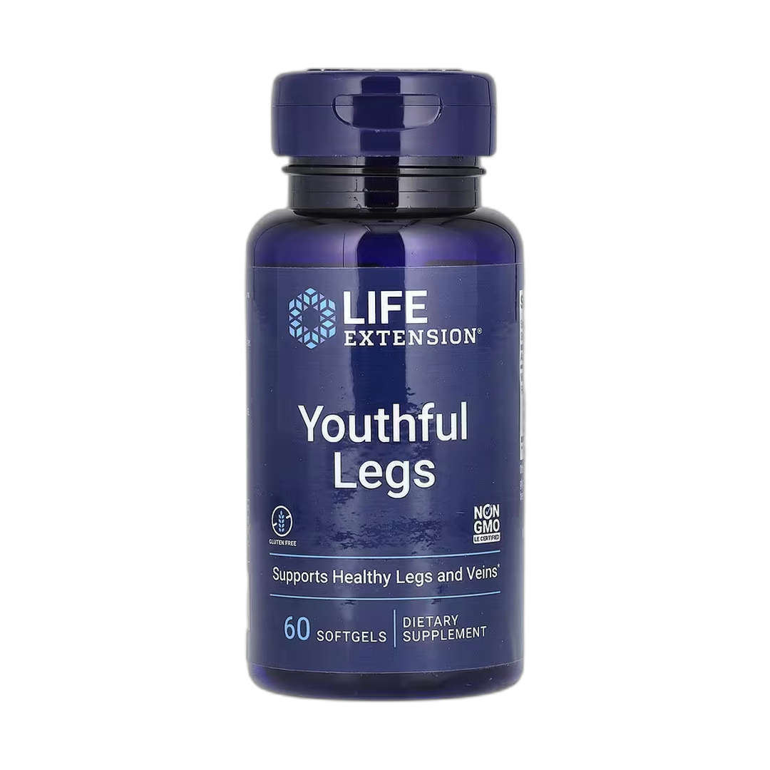 Life Extension, Youthful Legs, 60 Softgels front packaging view