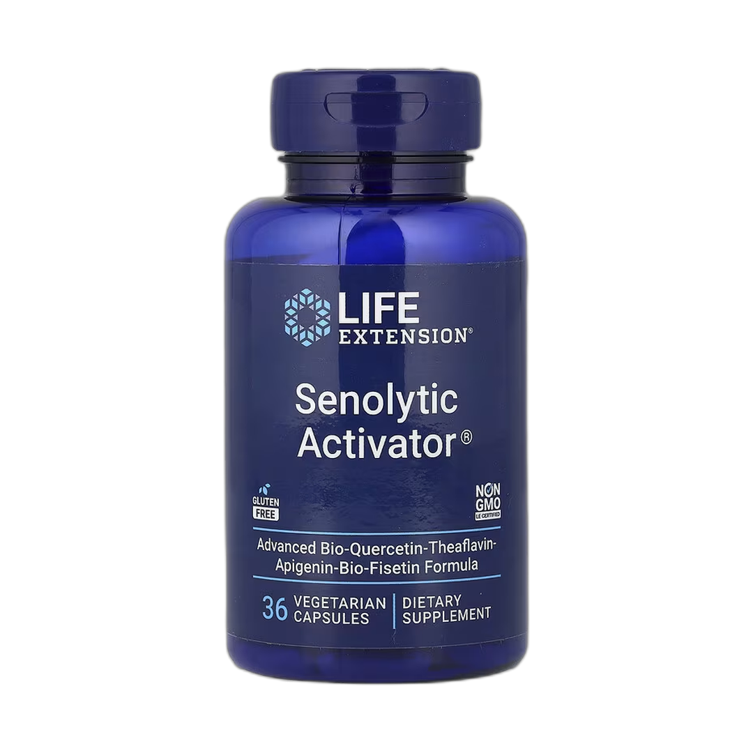 Life Extension, Senolytic Activator, 36 Vegetarian Capsules front packaging view