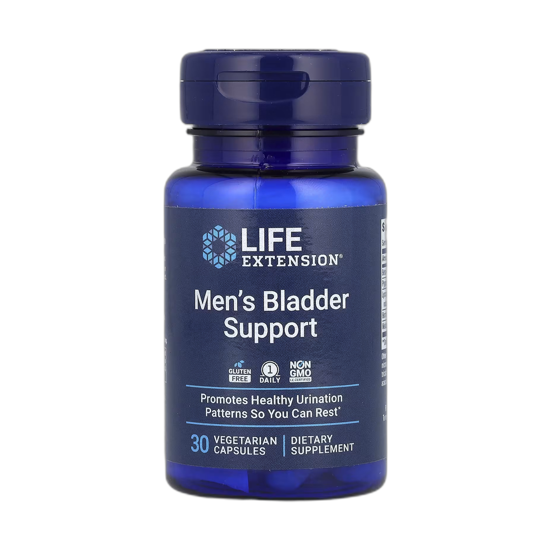 Life Extension, Men's Bladder Support, 30 Vegetarian Capsules front packaging view