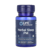 Life Extension, Herbal Sleep PM, 30 Vegetarian Capsules front packaging view